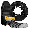 3202-76004 Slotted Brake Rotors w/Heavy-Duty Brake Pads [Black], Fits Select Lexus/Toyota/Scion, Position: Front