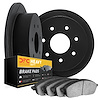 3202-99131 Slotted Brake Rotors w/Heavy-Duty Brake Pads [Black], 1997-2004 Ford/Lincoln/Mercury/Mazda, Position: Rear - image 1