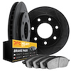 3202-99175 Slotted Brake Rotors w/Heavy-Duty Brake Pads [Black], 2004-2008 Ford/Lincoln/Mercury/Mazda, Position: Front - image 1