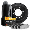 3202-99232 Slotted Brake Rotors w/Heavy-Duty Brake Pads [Black], 2015-2019 Ford/Lincoln/Mercury/Mazda, Position: Rear - image 1