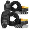 3204-40218 Slotted Brake Rotors w/Heavy-Duty Brake Pads [Black], 2007-2018 Multiple Makes/Models, Position: Front and Rear - image 1