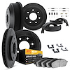 3214-54317 Slotted Brake Rotors w/Heavy-Duty Brake Pads/Drums/Shoes & Hardware Kit [Black], 1997-2004 Ford/Lincoln/Mercury/Mazda - image 1