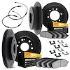 3224-40014 Slotted Brake Rotors w/Heavy-Duty Brake Pads/Sensor & Hardware Kit [Black], Fits Select Multiple Makes/Models, Positi - image 1