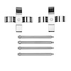 340-31035 Disc Brake Hardware Kit, 2012-2021 BMW, Position: Rear