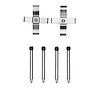 340-53000 Disc Brake Hardware Kit, 1997-2008 GM, Position: Rear - image 1