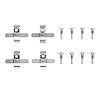 340-73020 Disc Brake Hardware Kit, Fits Select Audi/Volkswagen, Position: Front - image 1