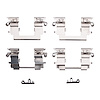 340-75008 Disc Brake Hardware Kit, 2004-2009 Lexus/Toyota/Scion, Position: Front - image 1