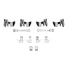 340-76007 Disc Brake Hardware Kit, 1984-1987 Lexus/Toyota/Scion, Position: Front - image 1