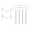 340-76066 Disc Brake Hardware Kit, Fits Select Multiple Makes/Models, Position: Front - image 1