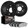 3402-42017 Slotted Brake Rotors with Ultimate-Duty Brake Pads Kit [Black], 1982-1989 Multiple Makes/Models, Position: Front - image 1