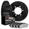 3402-48049 Slotted Brake Rotors with Ultimate-Duty Brake Pads Kit [Black], 2009-2020 GM, Position: Front - image 1