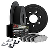 3412-54037 Slotted Brake Rotors with Ultimate-Duty Brake Pads Kit & Hardware [Black], 1997-2004 Ford/Lincoln/Mercury/Mazda, Posi - image 1
