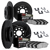 3414-54026 Slotted Brake Rotors with Ultimate-Duty Brake Pads Kit & Hardware [Black], 2003-2005 Ford/Lincoln/Mercury/Mazda, Posi - image 1