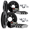 3414-54032 Slotted Brake Rotors with Ultimate-Duty Brake Pads Kit & Hardware [Black], 2004-2008 Ford/Lincoln/Mercury/Mazda, Posi - image 1