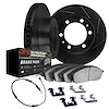 3422-47001 Slotted Brake Rotors with Ultimate-Duty Brake Pads/Sensor & Hardware Kit [Black], Fits Select GM, Position: Front - image 1