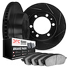 3502-76009 Slotted Brake Rotors w/5000 Advanced Brake Pads Kit [Black], 2003-2009 Lexus/Toyota/Scion, Position: Front - image 1