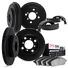 3504-03011 Slotted Brake Rotors w/5000 Advanced Brake Pads/Drums & Shoes Kit [Black], 2006-2012 Multiple Makes/Models, Position: - image 1