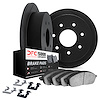 3512-54121 Slotted Brake Rotors w/5000 Advanced Brake Pads Kit & Hardware [Black], 1997-2004 Ford/Lincoln/Mercury/Mazda, Positio - image 1