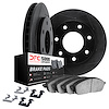 3512-54207 Slotted Brake Rotors w/5000 Advanced Brake Pads Kit & Hardware [Black], 2012-2014 Ford/Lincoln/Mercury/Mazda, Positio - image 1