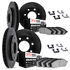 3514-54111 Slotted Brake Rotors w/5000 Advanced Brake Pads Kit & Hardware [Black], 2012-2014 Ford/Lincoln/Mercury/Mazda, Positio - image 1