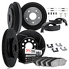 3514-67010 Slotted Brake Rotors w/5000 Advanced Brake Pads/Drums/Shoes & Hardware Kit [Black], 2013-2021 Multiple Makes/Models,  - image 1