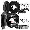 3514-72003 Slotted Brake Rotors w/5000 Advanced Brake Pads/Drums/Shoes & Hardware Kit [Black], 1995-1996 Mopar, Position: Front  - image 1