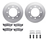 4212-40129 Geospec Brake Rotors w/Heavy-Duty Brake Pads & Hardware, 2000-2002 Mopar, Position: Rear