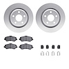 4212-42088 Geospec Brake Rotors w/Heavy-Duty Brake Pads & Hardware, 2012-2018 Mopar, Position: Front - image 1