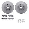 4212-47061 Geospec Brake Rotors w/Heavy-Duty Brake Pads & Hardware, 1969-1974 GM, Position: Front