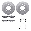 4222-40002 Geospec Brake Rotors w/Heavy-Duty Brake Pads/Sensor & Hardware Kit, 2002-2006 Multiple Makes/Models, Position: Rear