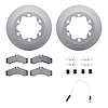 4222-40004 Geospec Brake Rotors w/Heavy-Duty Brake Pads/Sensor & Hardware Kit, 2006-2006 Mopar, Position: Rear - image 1