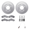 4222-40008 Geospec Brake Rotors w/Heavy-Duty Brake Pads/Sensor & Hardware Kit, 2003-2006 Mopar, Position: Front