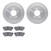 4302-03009 Geospec Brake Rotors with 3000-Series Ceramic Brake Pads Kit, 2001-2010 Kia/Hyundai/Genesis, Position: Rear - image 1
