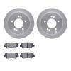 4302-03035 Geospec Brake Rotors with 3000-Series Ceramic Brake Pads Kit, 2008-2010 Kia/Hyundai/Genesis, Position: Rear - image 1