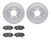 4302-03037 Geospec Brake Rotors with 3000-Series Ceramic Brake Pads Kit, 2007-2009 Kia/Hyundai/Genesis, Position: Rear - image 1