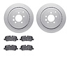 4302-11009 Geospec Brake Rotors with 3000-Series Ceramic Brake Pads Kit, 2005-2016 Land Rover, Position: Rear - image 1