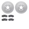 4302-13008 Geospec Brake Rotors with 3000-Series Ceramic Brake Pads Kit, 1997-2001 Subaru, Position: Front - image 1