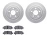 4302-13009 Geospec Brake Rotors with 3000-Series Ceramic Brake Pads Kit, 1998-2003 Subaru, Position: Rear - image 1