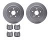 4302-13017 Geospec Brake Rotors with 3000-Series Ceramic Brake Pads Kit, 2005-2007 Subaru, Position: Rear - image 1