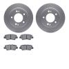 4302-21024 Geospec Brake Rotors with 3000-Series Ceramic Brake Pads Kit, Fits Select Kia/Hyundai/Genesis, Position: Rear - image 1