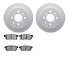 4302-59006 Geospec Brake Rotors with 3000-Series Ceramic Brake Pads Kit, 1988-2001 Acura/Honda, Position: Rear - image 1