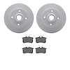 4302-74002 Geospec Brake Rotors with 3000-Series Ceramic Brake Pads Kit, 1985-2002 Audi/Volkswagen, Position: Rear