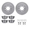 4312-03002 Geospec Brake Rotors with 3000-Series Ceramic Brake Pads & Hardware, 2003-2008 Kia/Hyundai/Genesis, Position: Rear - image 1