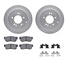 4312-03007 Geospec Brake Rotors with 3000-Series Ceramic Brake Pads & Hardware, 2006-2009 Kia/Hyundai/Genesis, Position: Rear - image 1