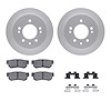 4312-03008 Geospec Brake Rotors with 3000-Series Ceramic Brake Pads & Hardware, 2007-2009 Kia/Hyundai/Genesis, Position: Rear - image 1
