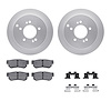 4312-03009 Geospec Brake Rotors with 3000-Series Ceramic Brake Pads & Hardware, 2001-2010 Kia/Hyundai/Genesis, Position: Rear - image 1