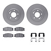 4312-03010 Geospec Brake Rotors with 3000-Series Ceramic Brake Pads & Hardware, 2001-2006 Kia/Hyundai/Genesis, Position: Front - image 1