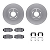 4312-03014 Geospec Brake Rotors with 3000-Series Ceramic Brake Pads & Hardware, 2004-2006 Kia/Hyundai/Genesis, Position: Front - image 1