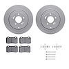 4312-03015 Geospec Brake Rotors with 3000-Series Ceramic Brake Pads & Hardware, 2010-2016 Kia/Hyundai/Genesis, Position: Rear - image 1