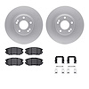 4312-03017 Geospec Brake Rotors with 3000-Series Ceramic Brake Pads & Hardware, 2006-2011 Kia/Hyundai/Genesis, Position: Front - image 1